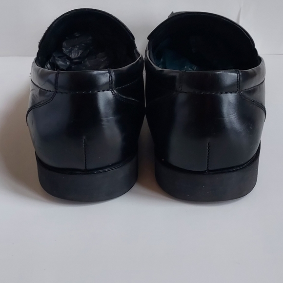 Stacy Adams Cade Bike Toe Black Slip-On Leather Dress Shoes 20126-001 11M - Picture 5 of 11